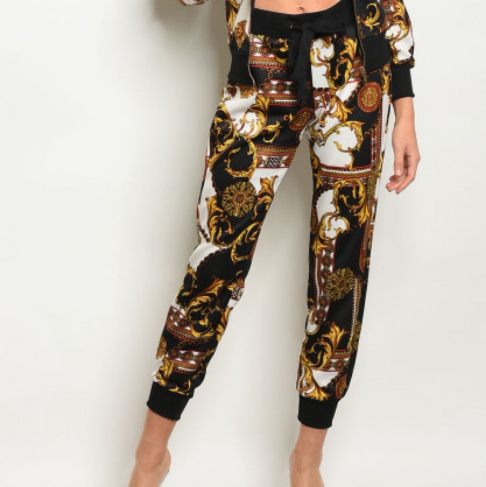 BLACK MUSTARD TOP AND PANT SET - Picture 2 of 4